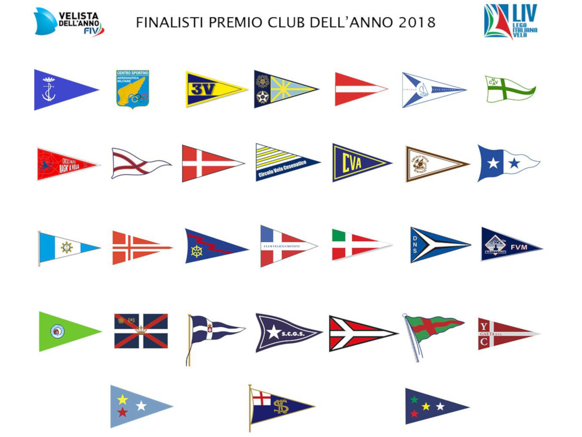 Guidoni Ufficiali dei Circoli Velici finalisti al Club dell'Anno 2018