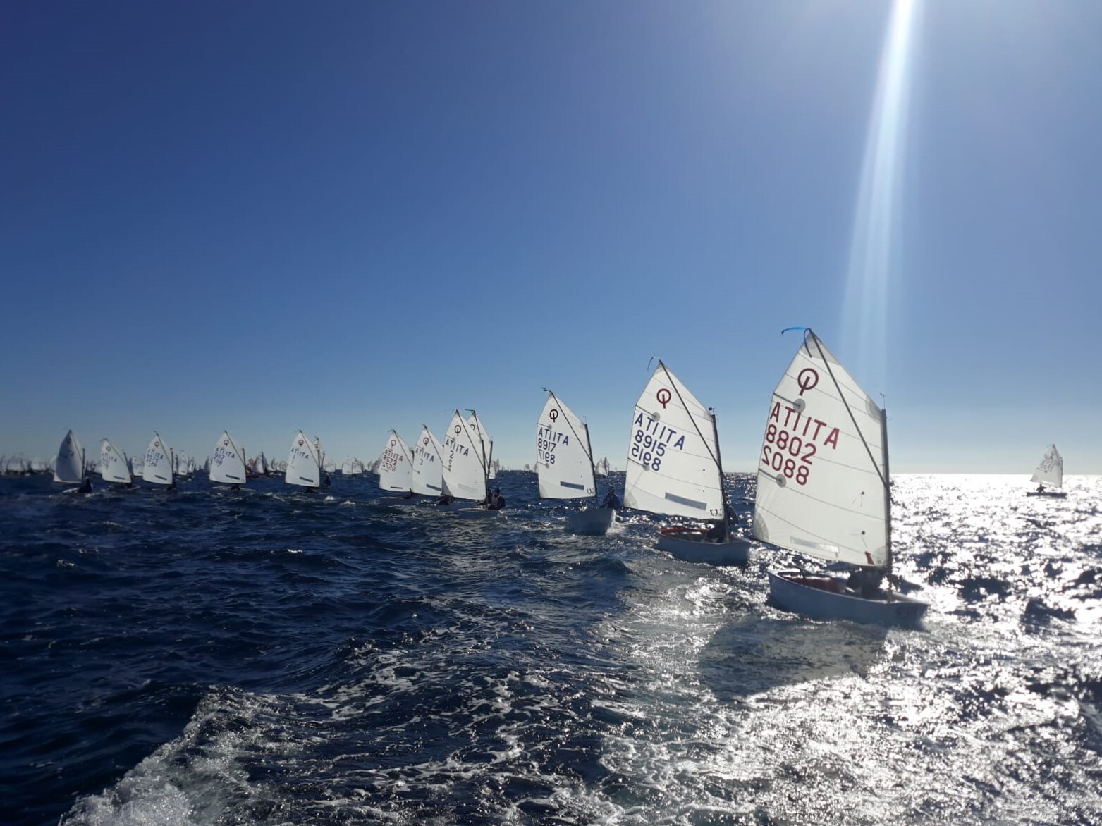 Flotta Optimist in regata all'International Palamos Trophy 2019