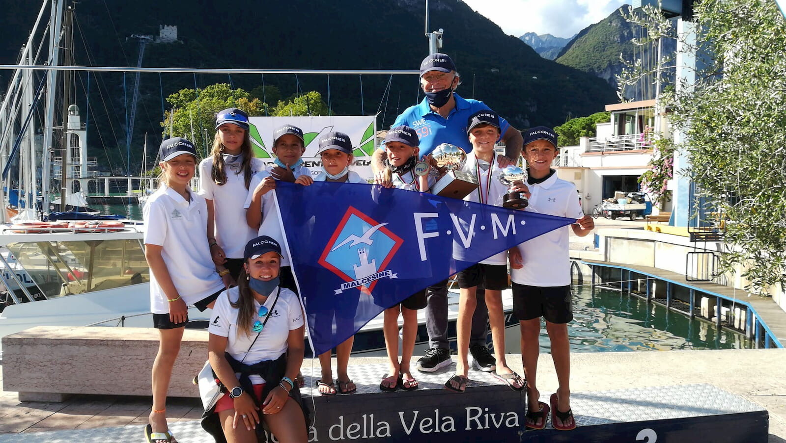 Podio Optimist Campionati Giovanili 2020 Fraglia Vela Malcesine